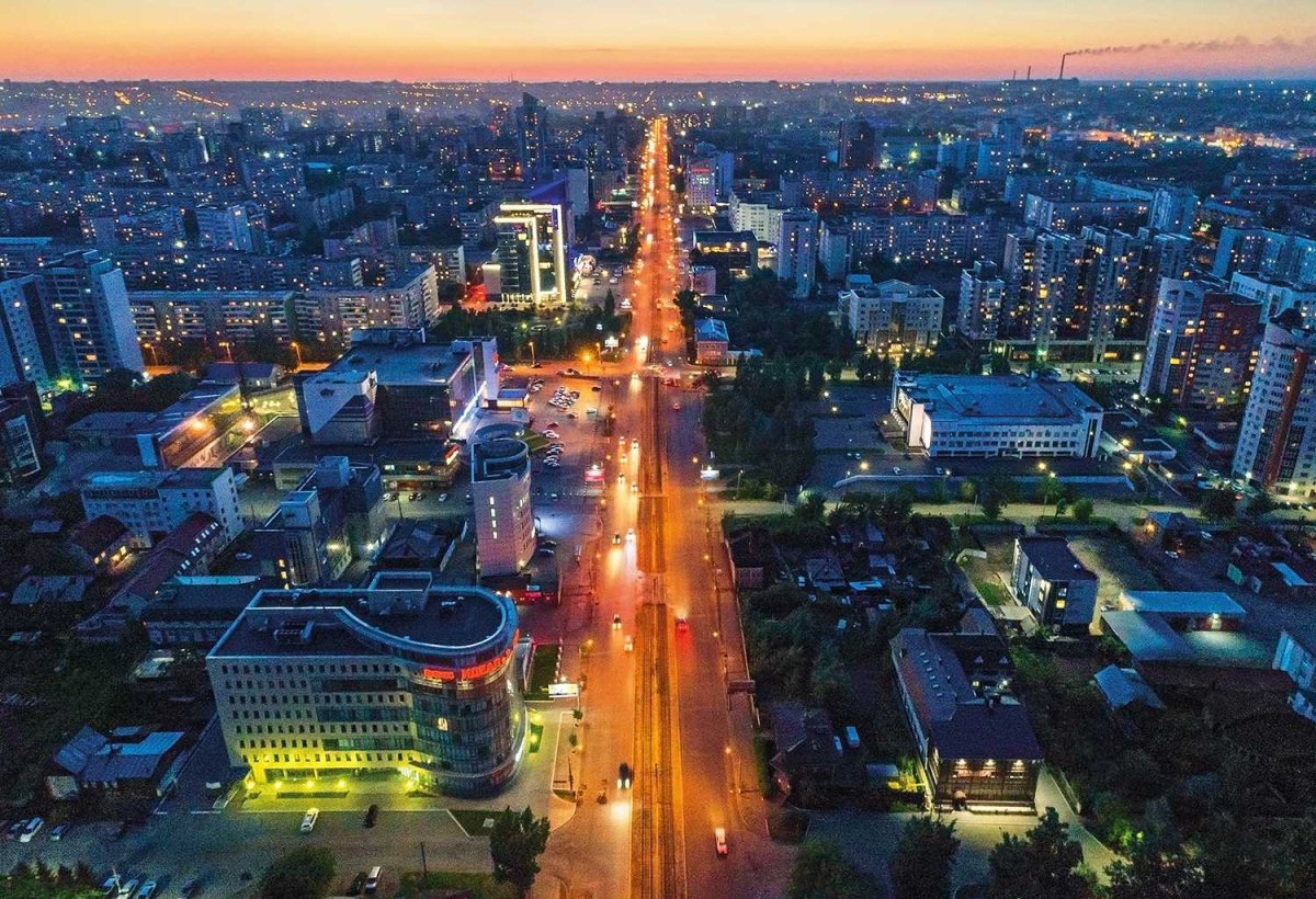 Барнаул гора ночью