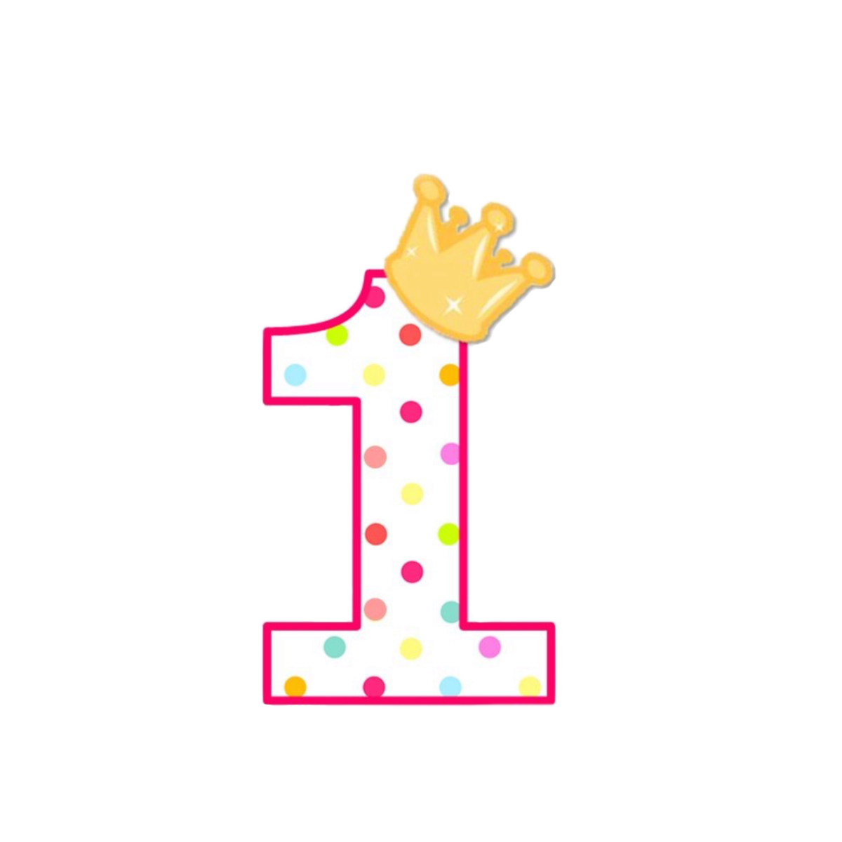 Цифра 1 с короной