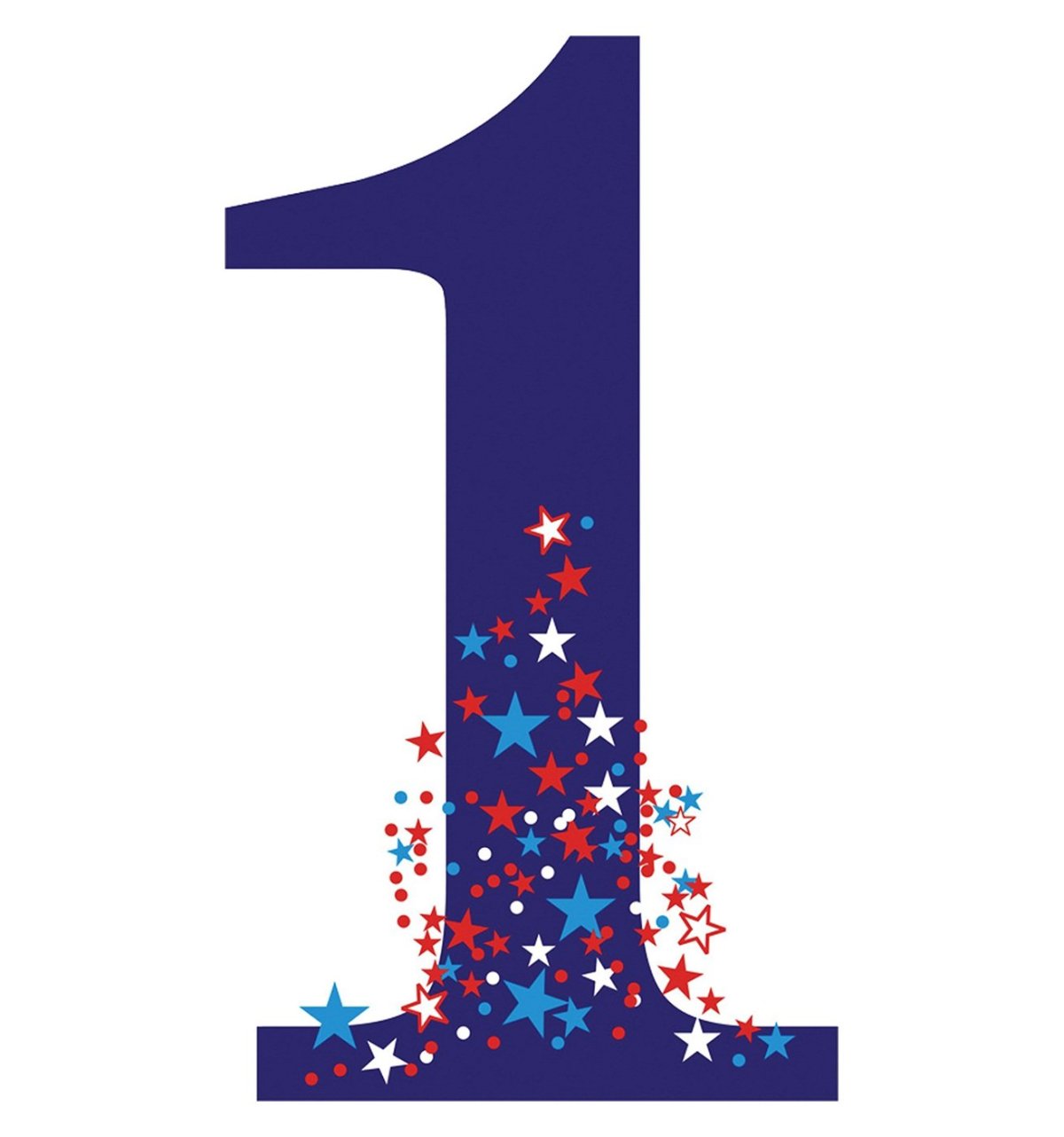 Цифра 1 на прозрачном фоне