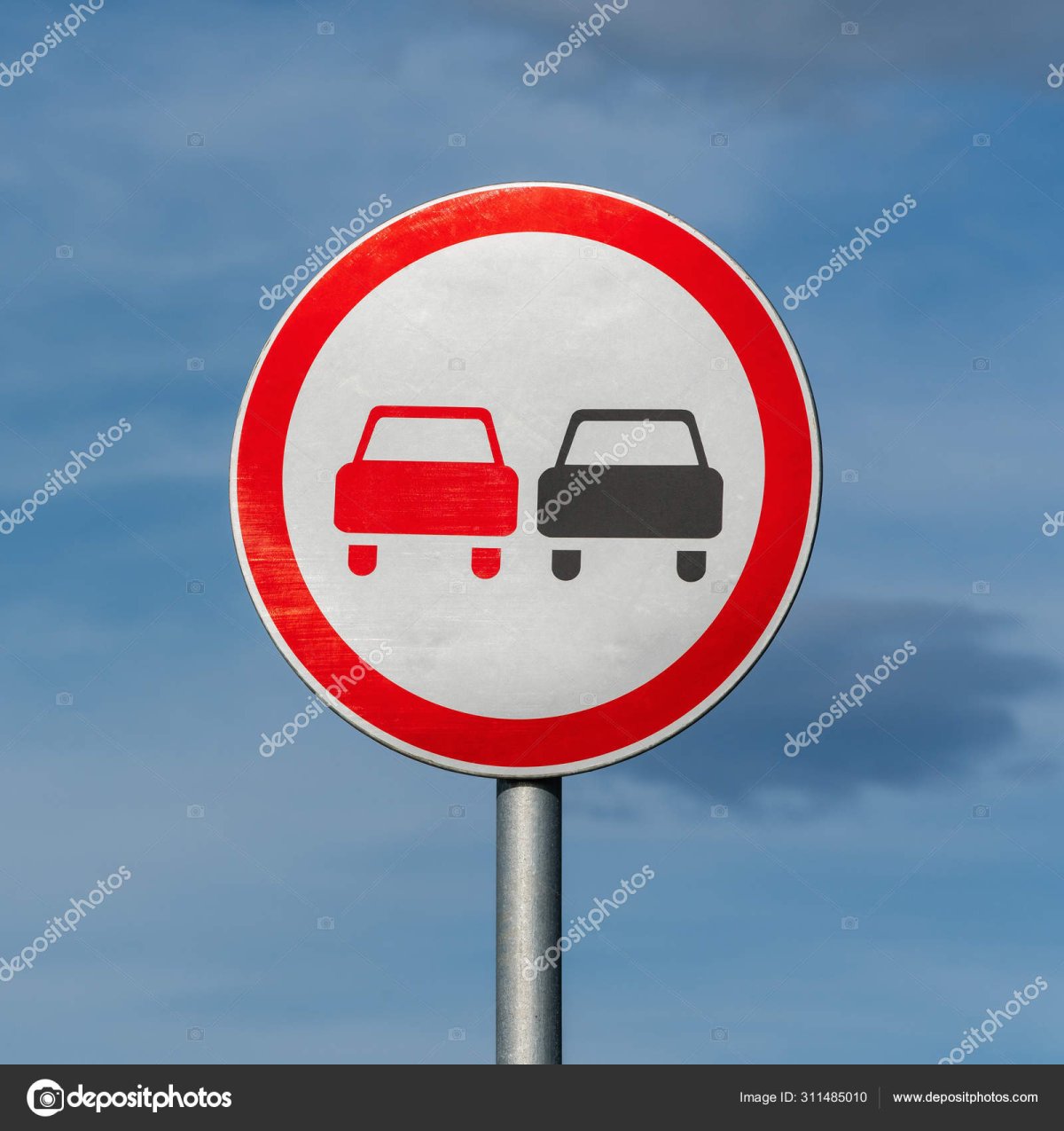 Временный знак обгон запрещен