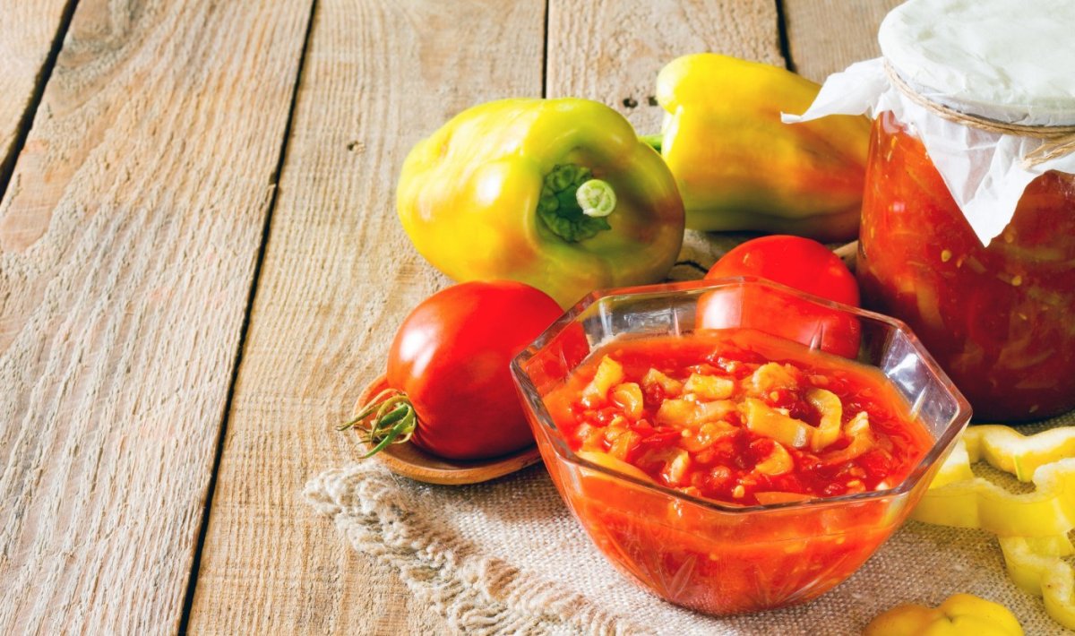 Лечо с желтым перцем