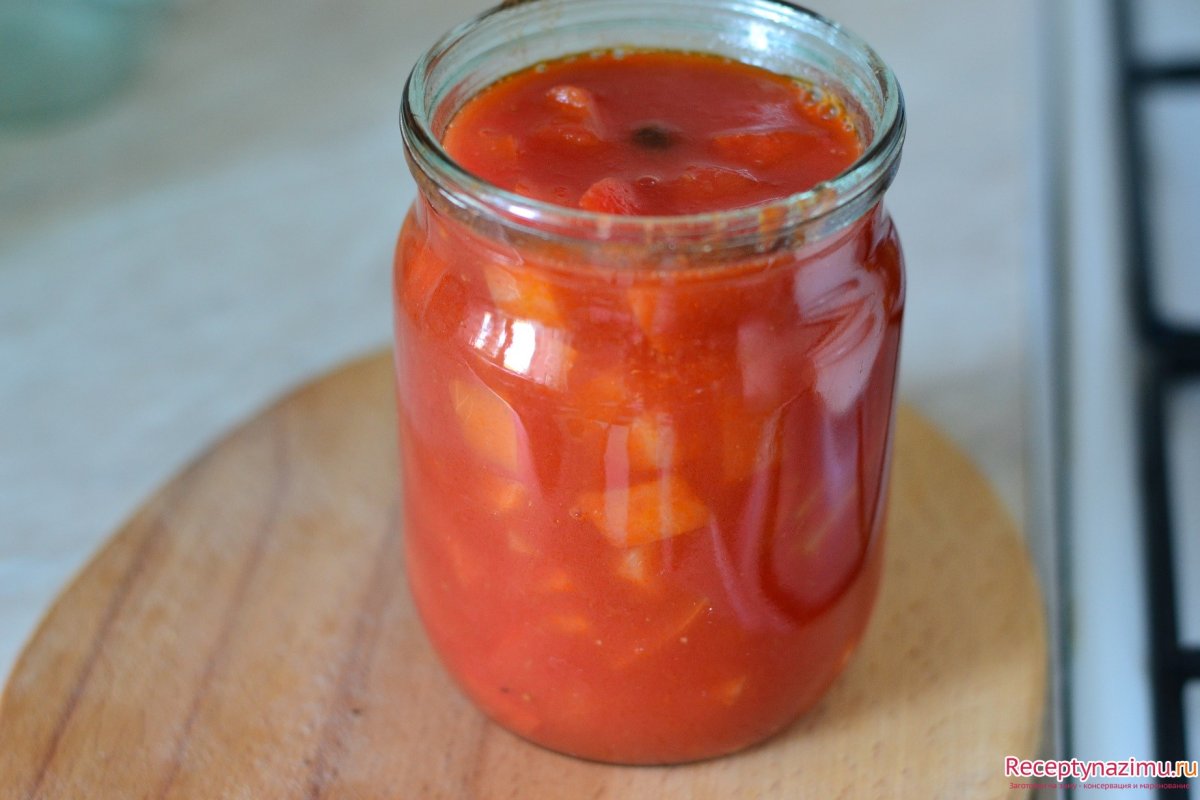 Лечо из перца и помидор без уксуса