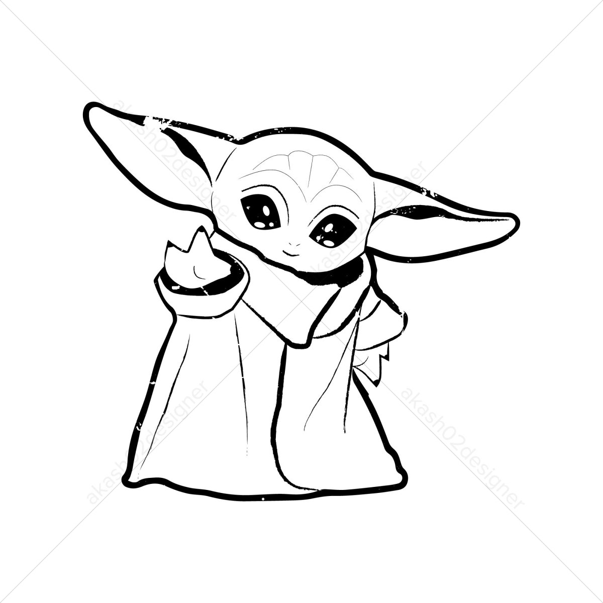 Малыш йода рисунок