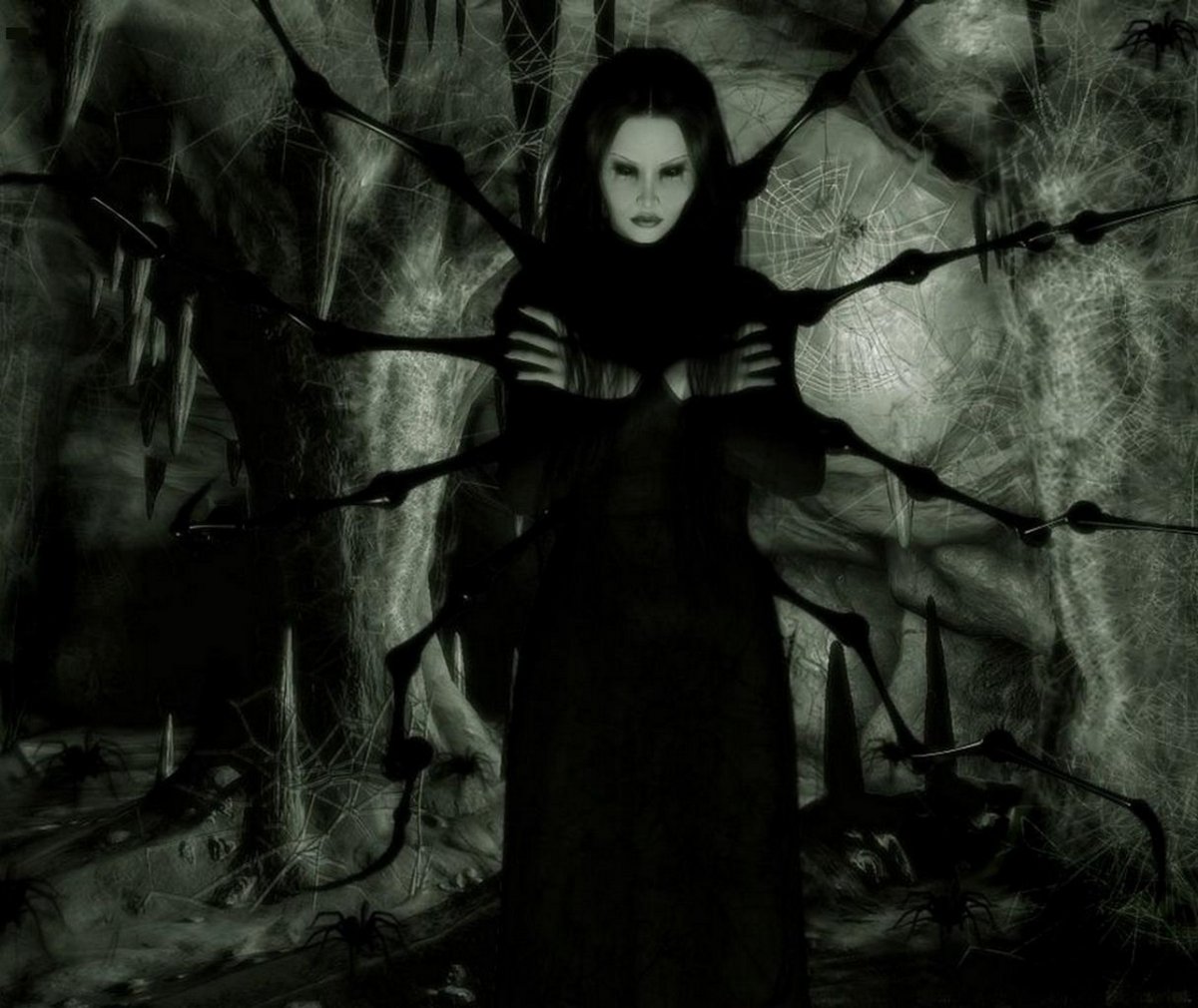 Ведьма с яблоком