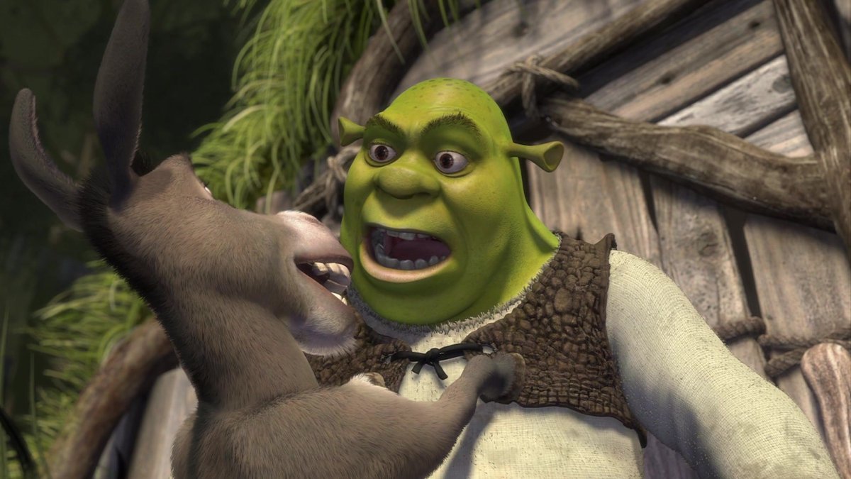 Шрек и осел вместе