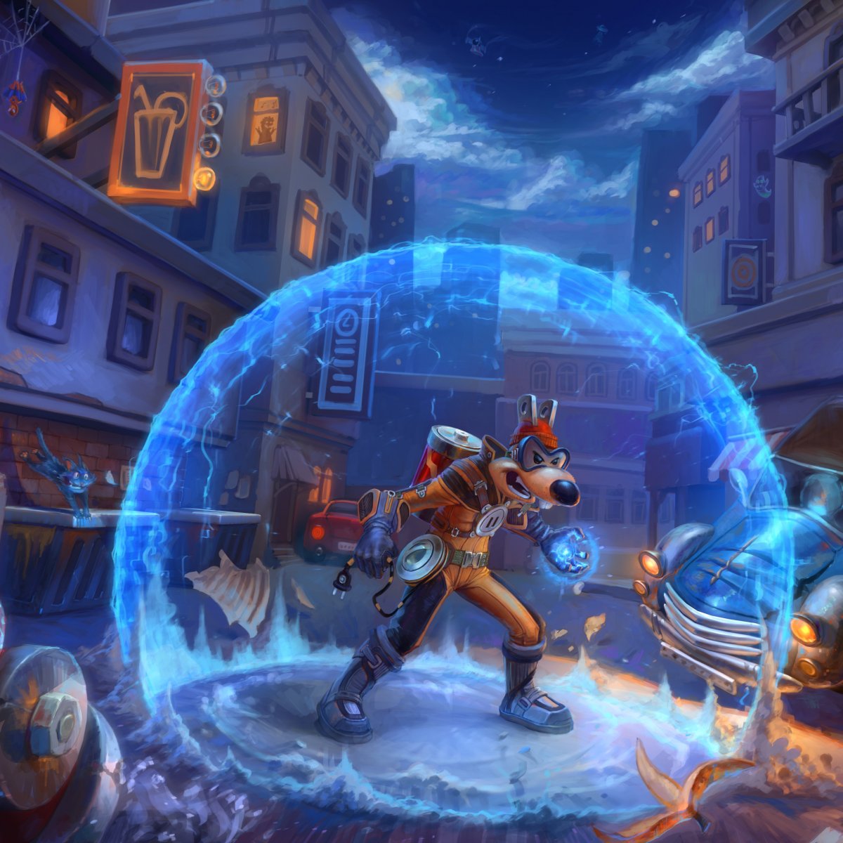 Мегавольт черный плащ