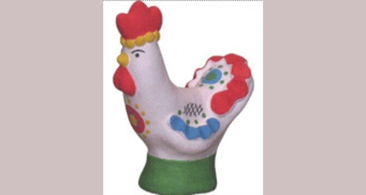 Нарисовать игрушку Дымковская игрушка петушок