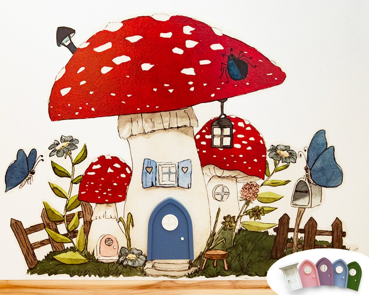 Домик цветными карандашами