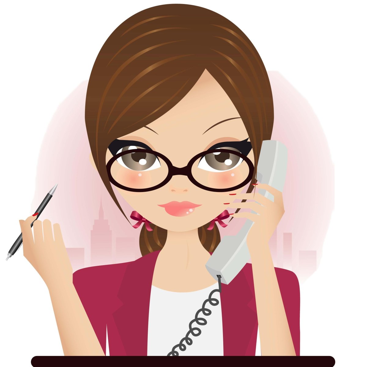 Женщина за компьютером рисунок