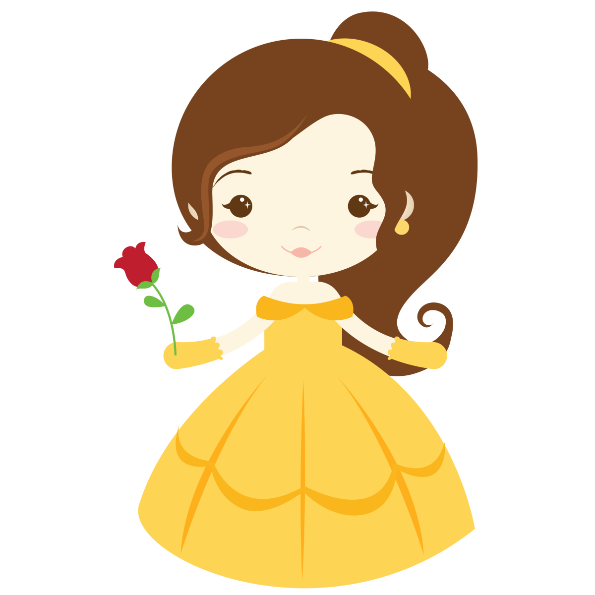 Мультяшные девочки в платьях