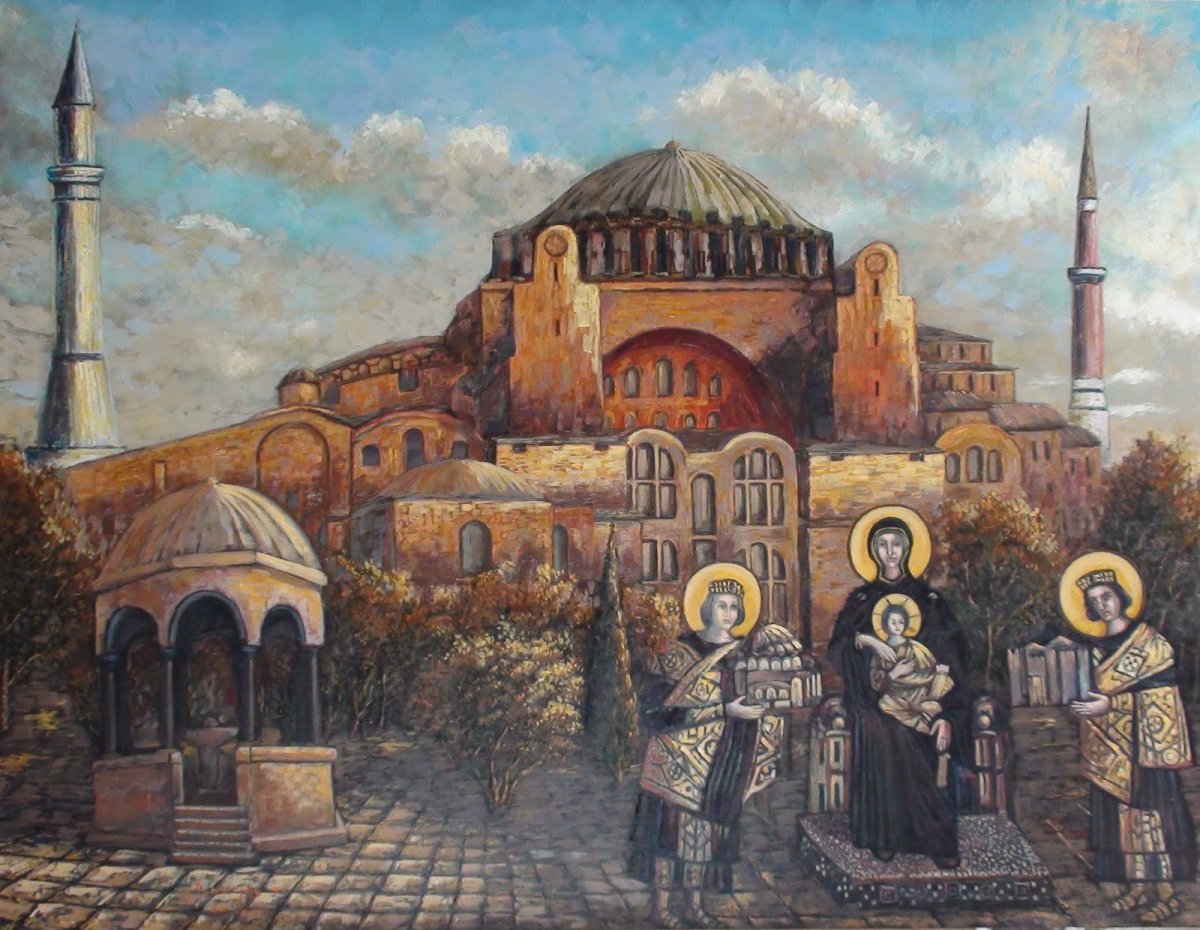 Святая София Константинополь картина