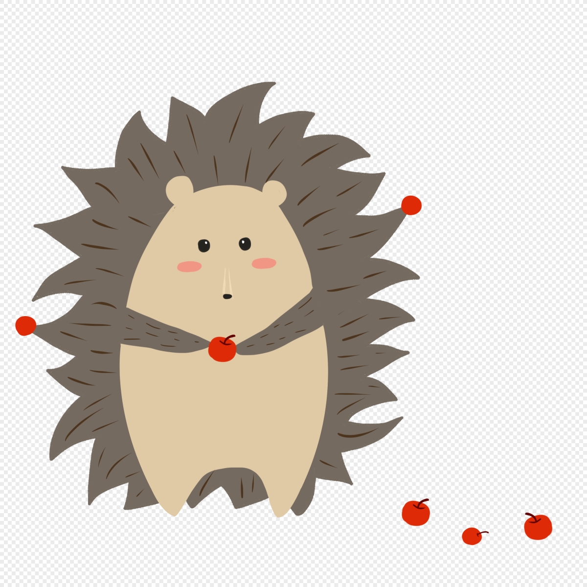 Ежик бежит векторный