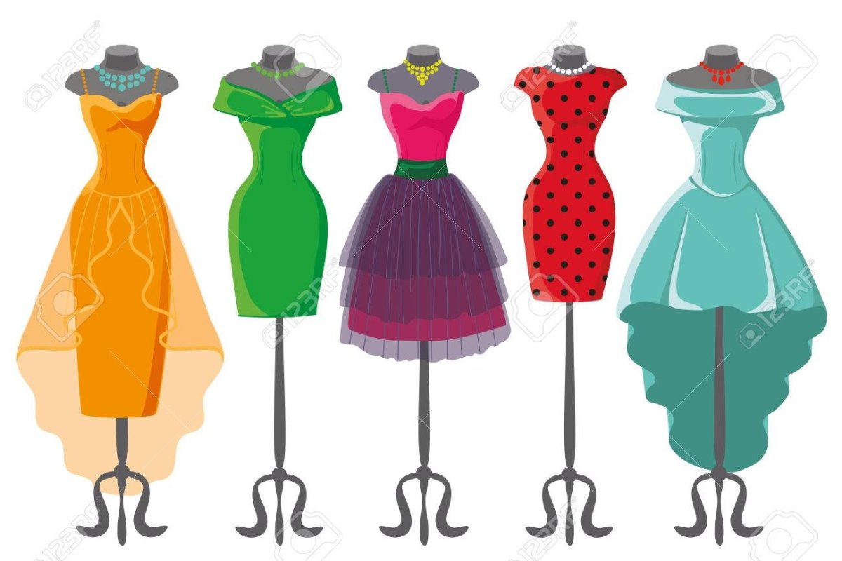 Платье на манекене рисунок