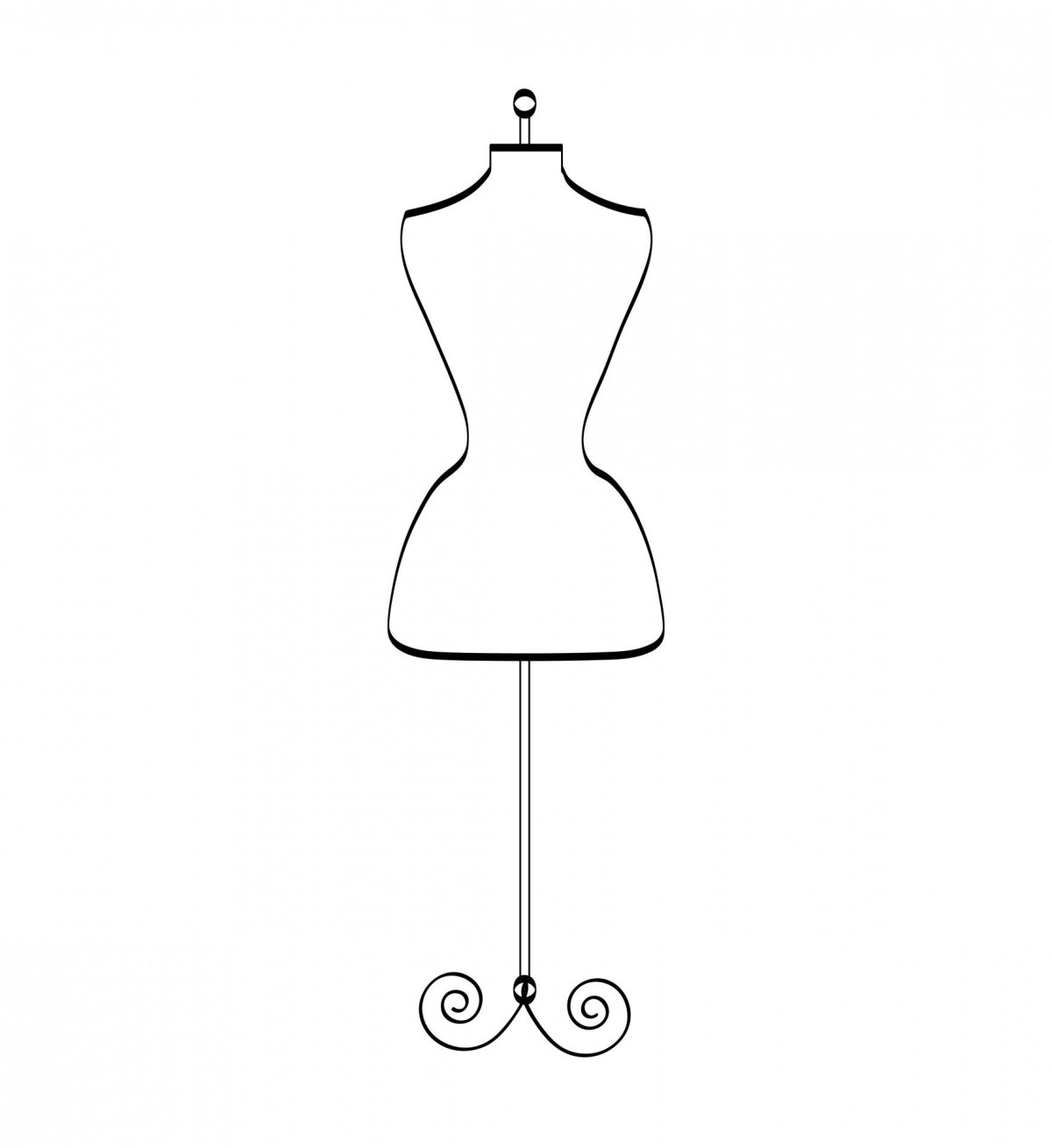 Манекены для рисования в платье