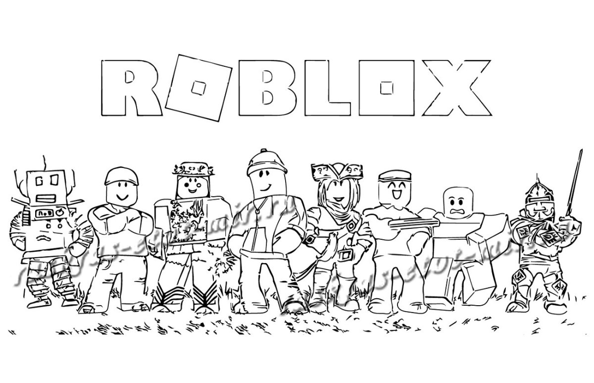 Roblox раскраска скины