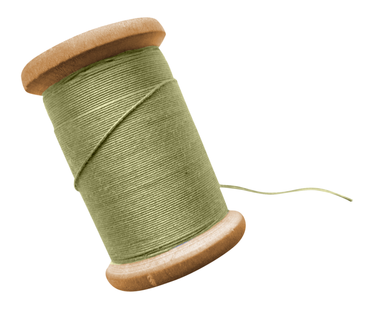 Нитки и иголка акварель