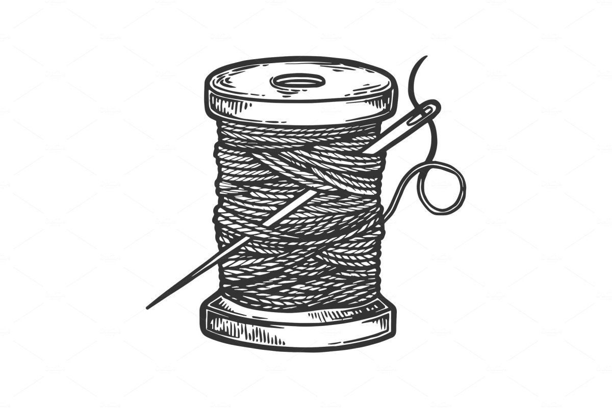 Катушка ниток вектор