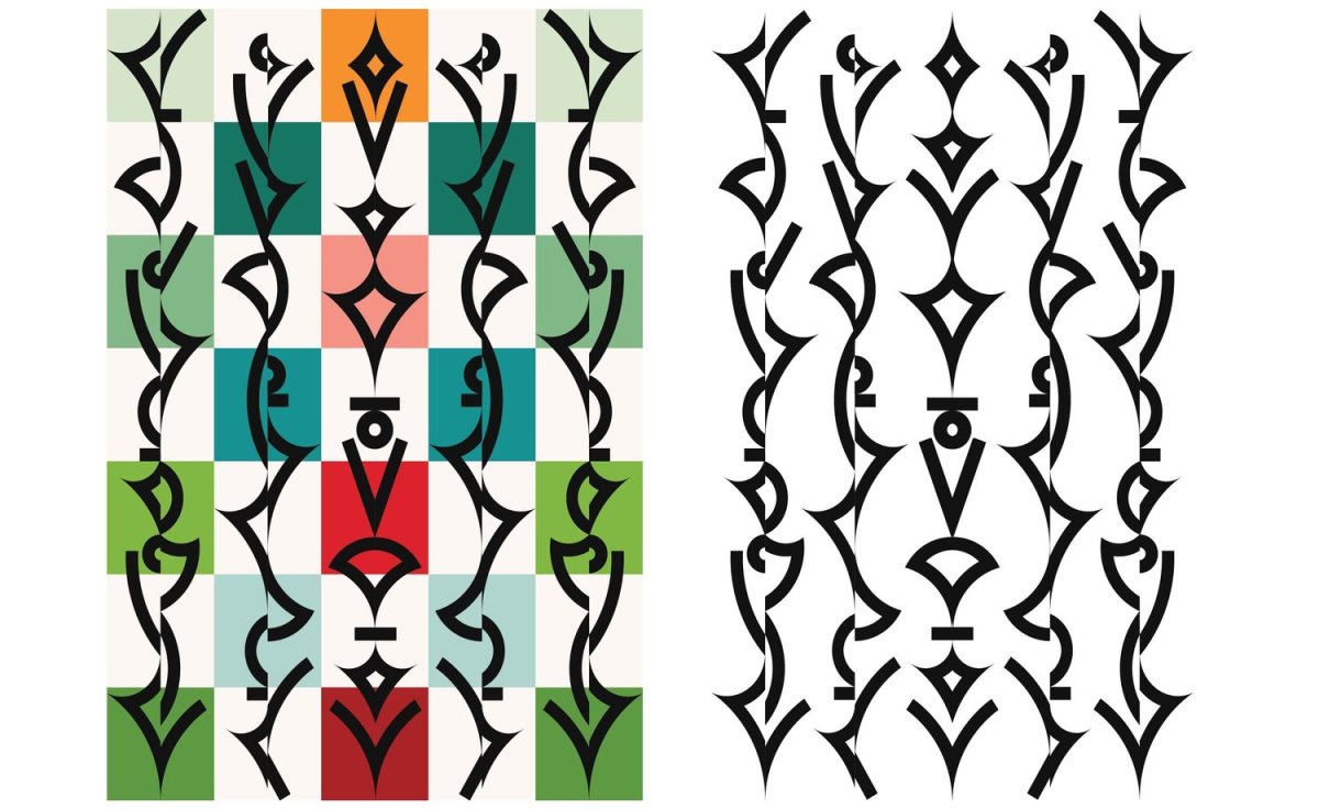 Татарские орнаменты и узоры графический дизайн