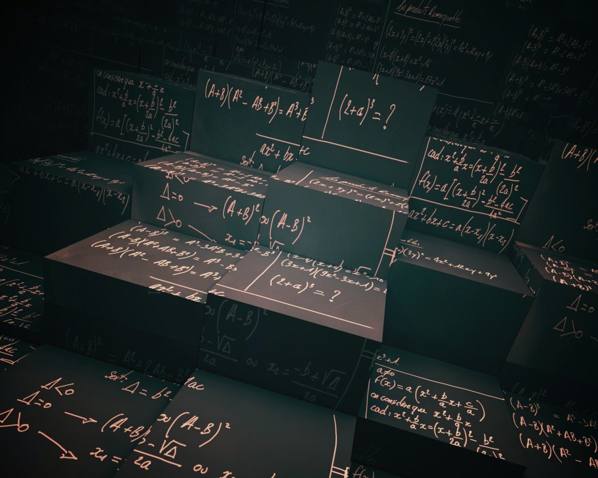 Формулы на синем фоне