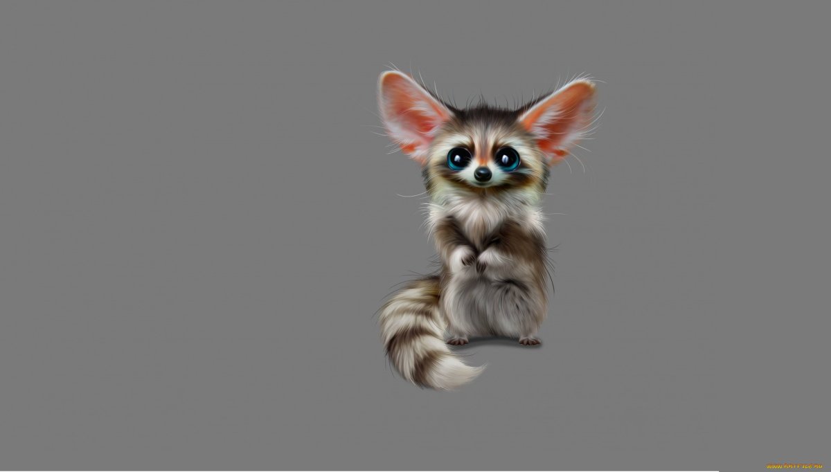 Олененок акварель