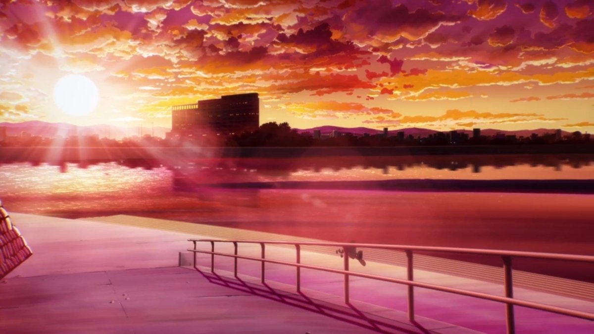 Крыша японской школы аниме