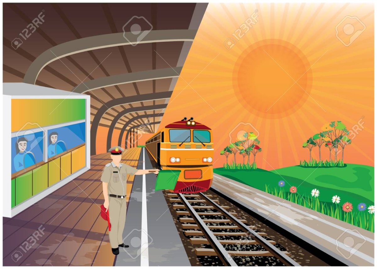 Вокзал для детей на прозрачном фоне