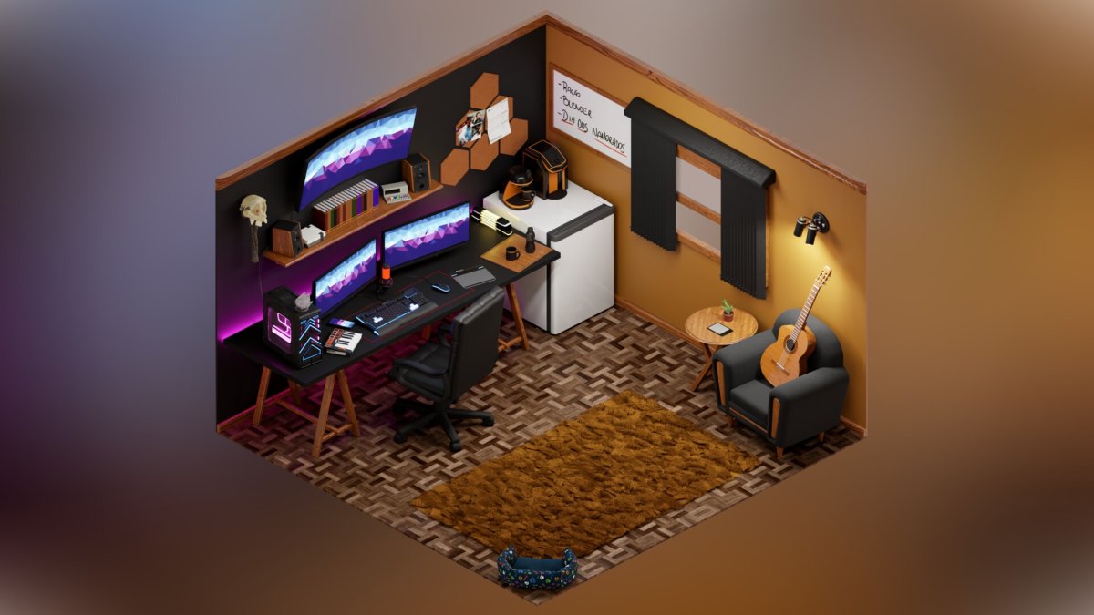 Геймерские комнаты 3д