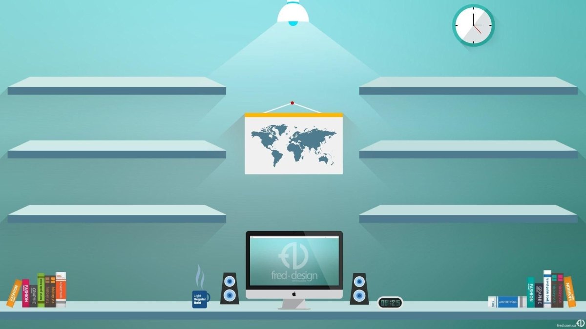 Рабочий стол полочки