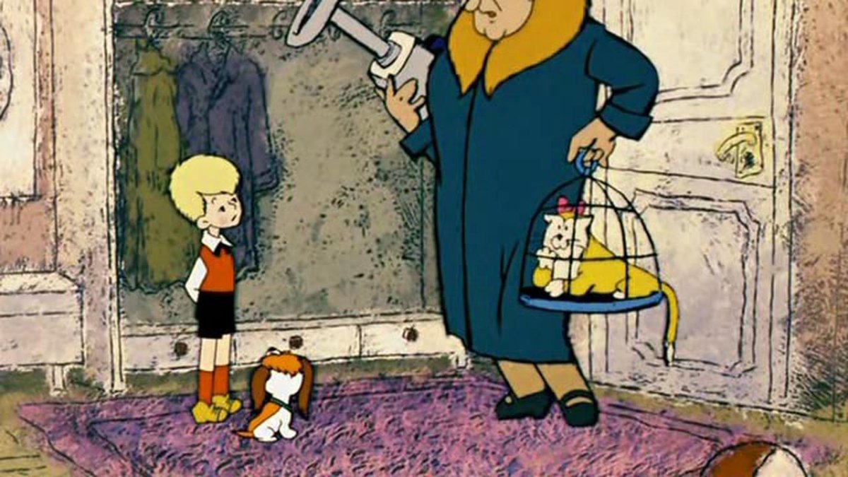 Мультфильм малыш и Карлсон Фрекен бок