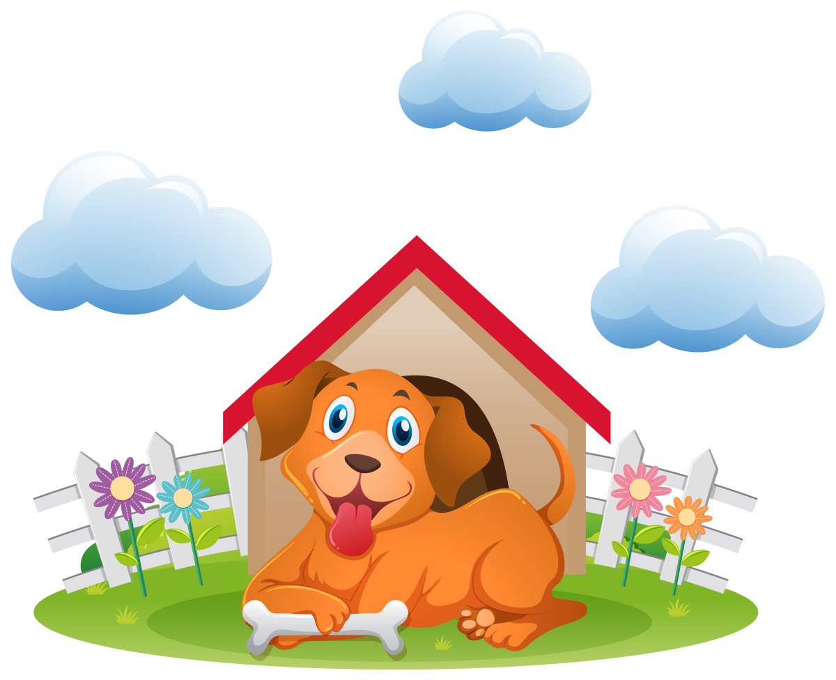 Мультяшный домик для собаки