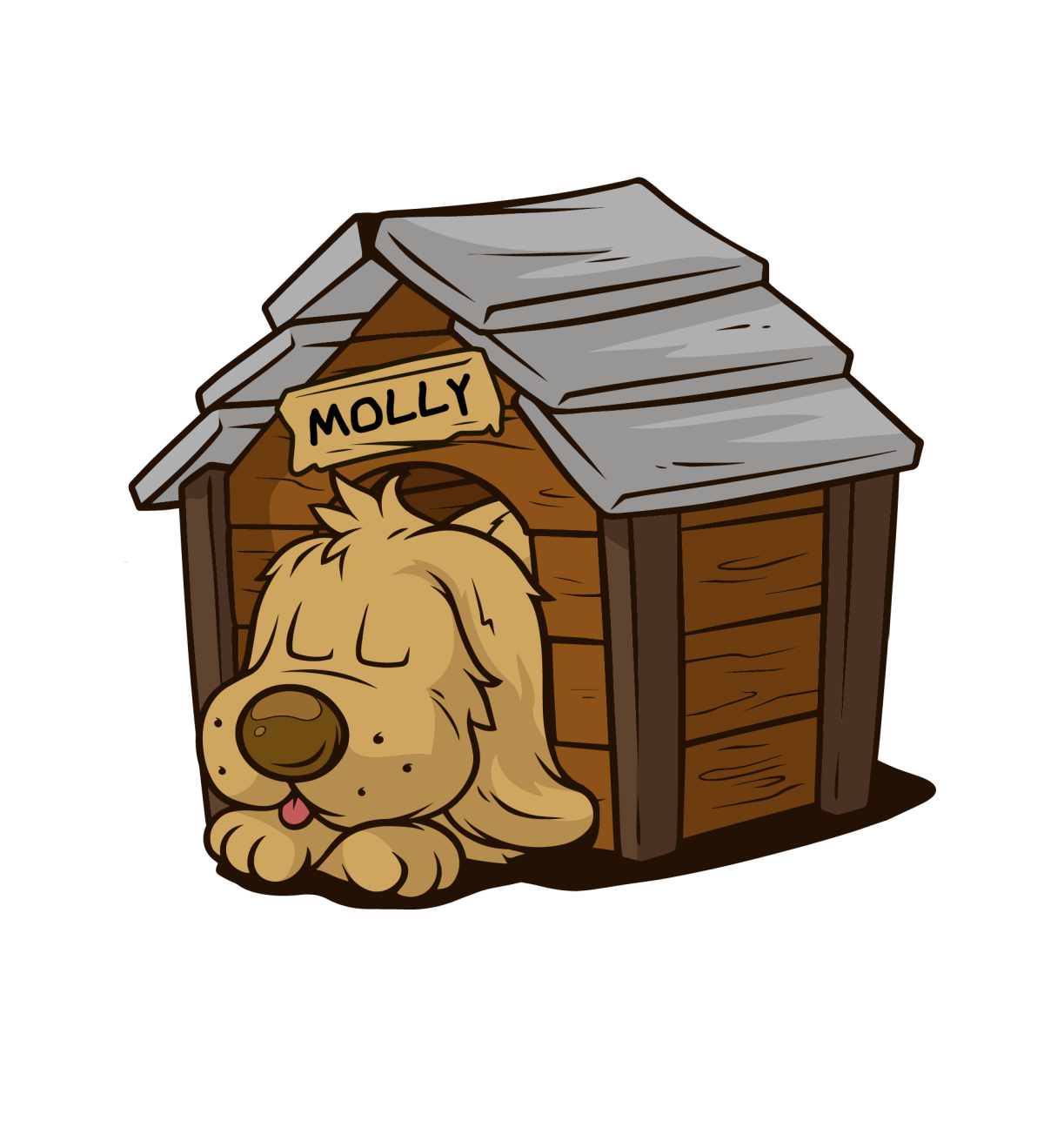 Раскраска конура для собаки