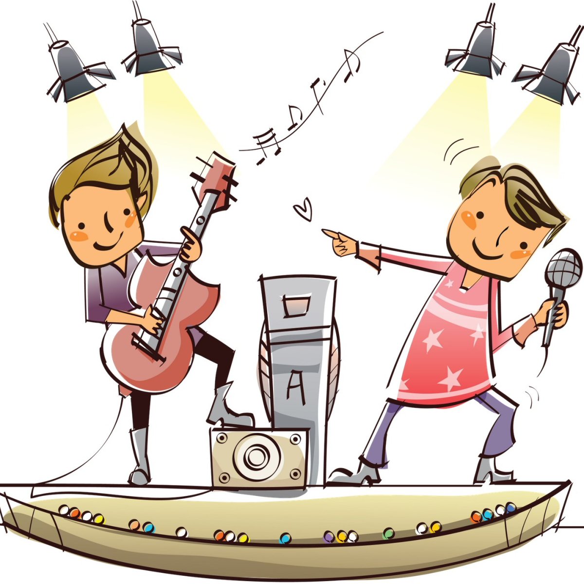 Певец с микрофоном