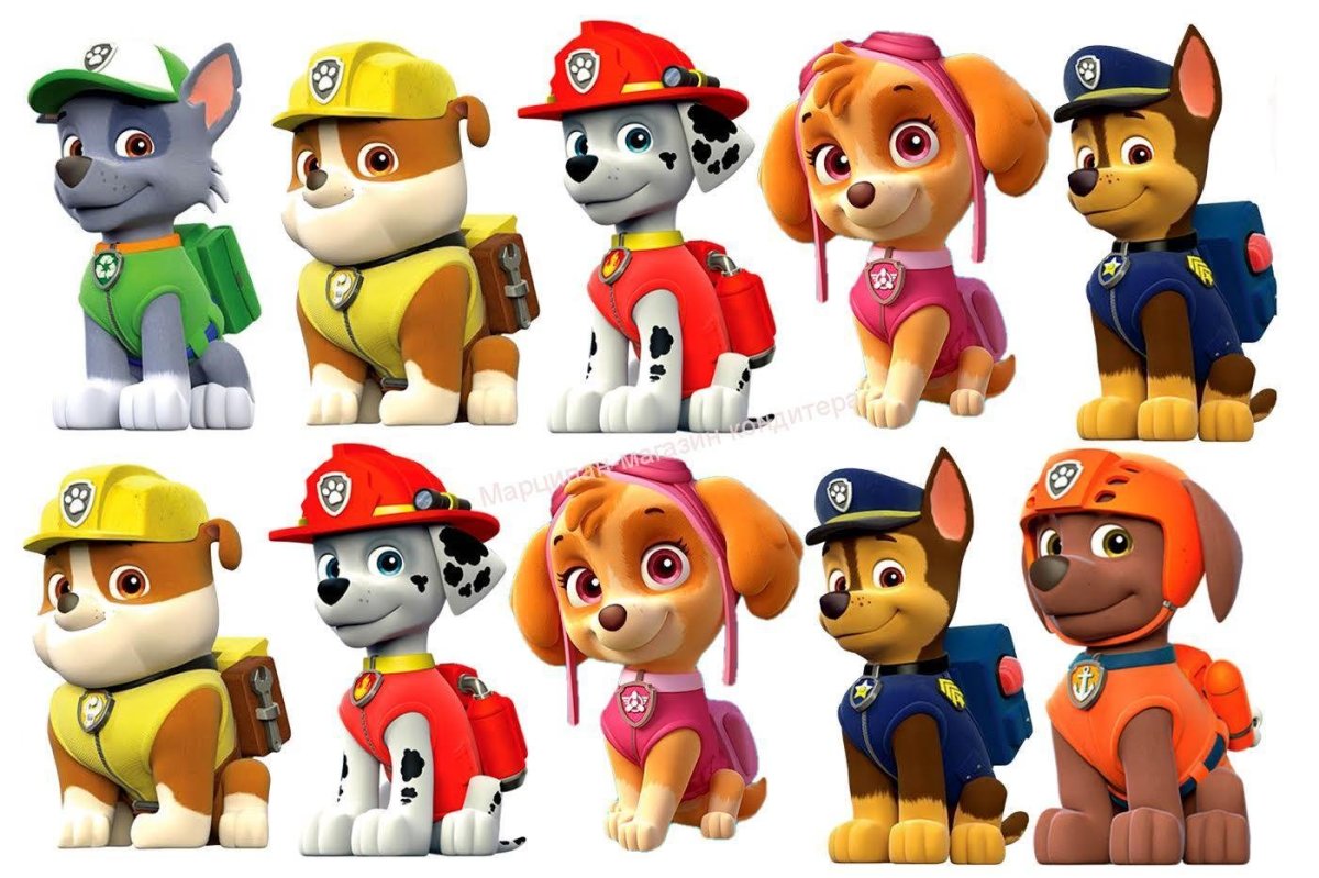 Щенячий патруль вафельная