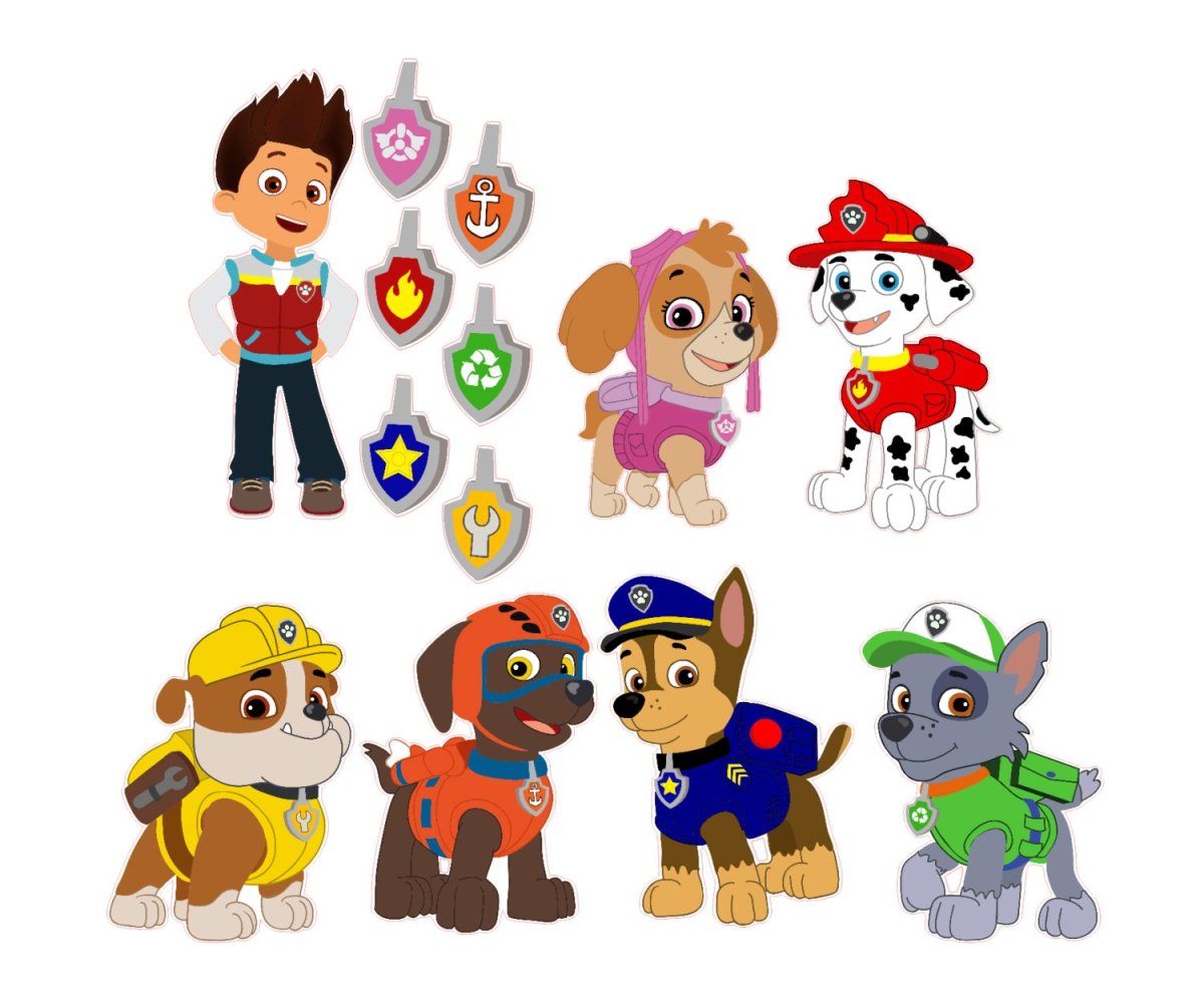 Щенячий патруль герои для печати