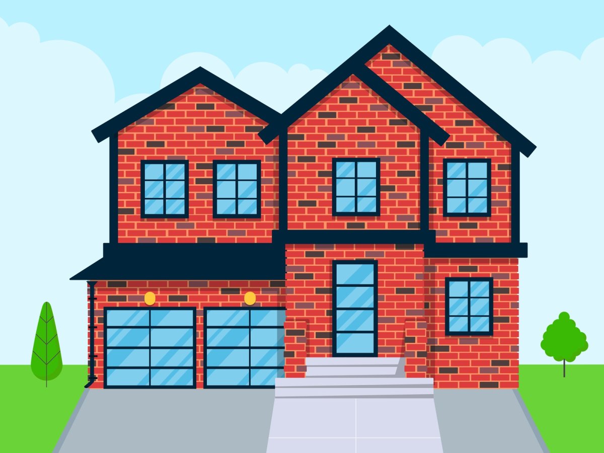 Современный дом карандашом легко