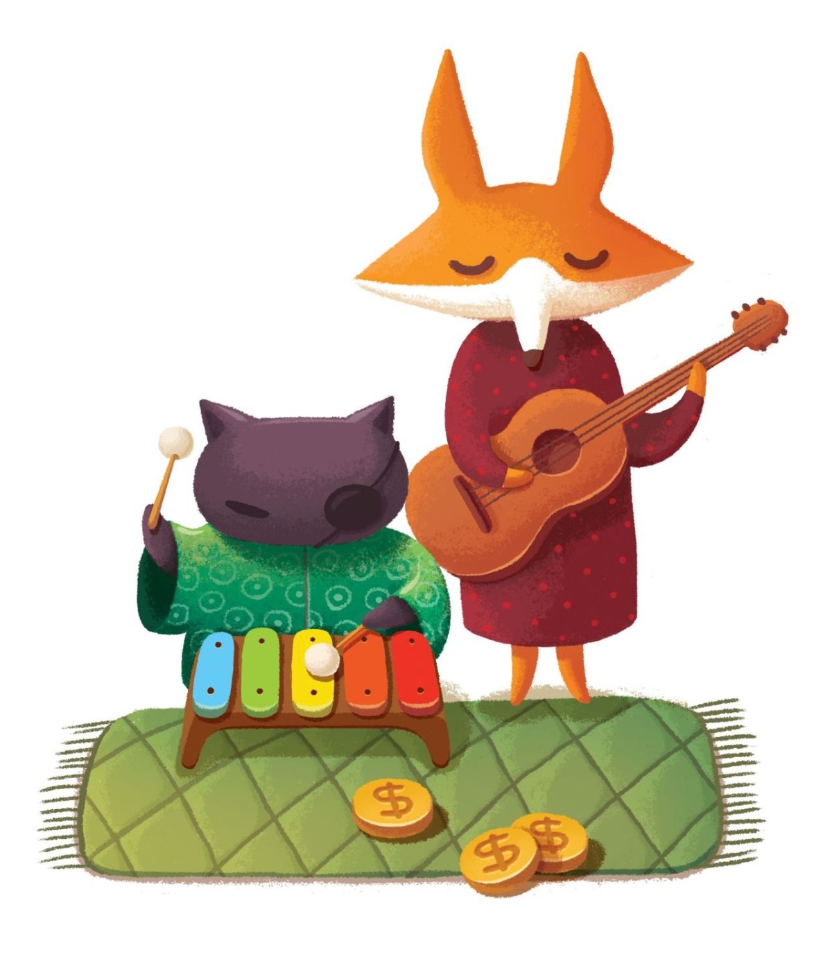 Кот Базилио рисунок