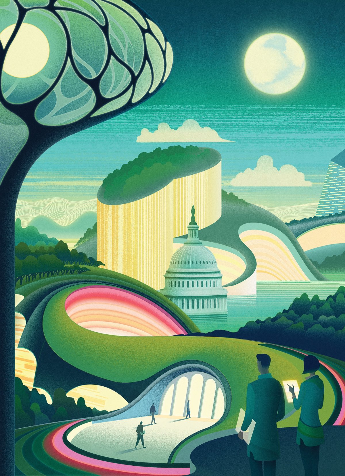 Композиция город будущего