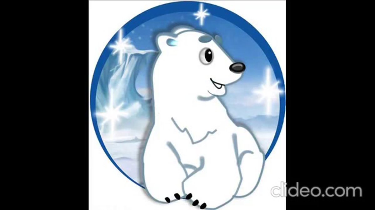 Белый мишка мультяшный