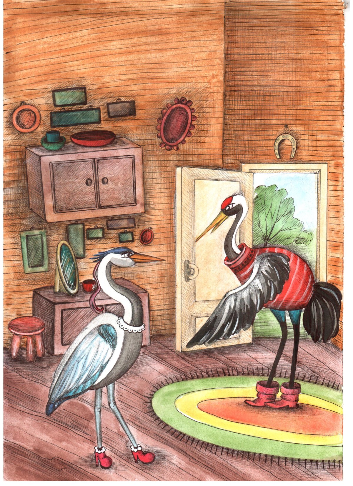 Цапля и журавль 1974