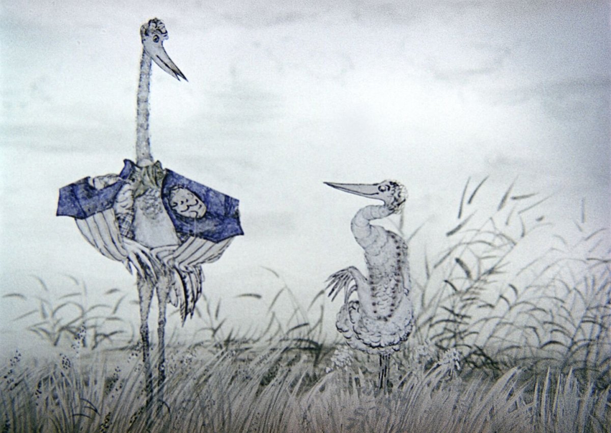 Русские народные сказки журавль и цапля