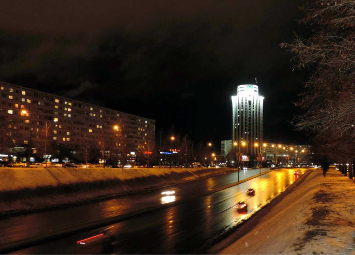 Ночной город Набережные Челны