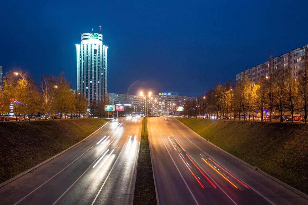 Ночной город Набережные Челны