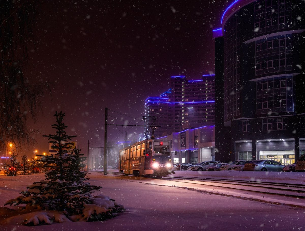 Набережные Челны зима ночь