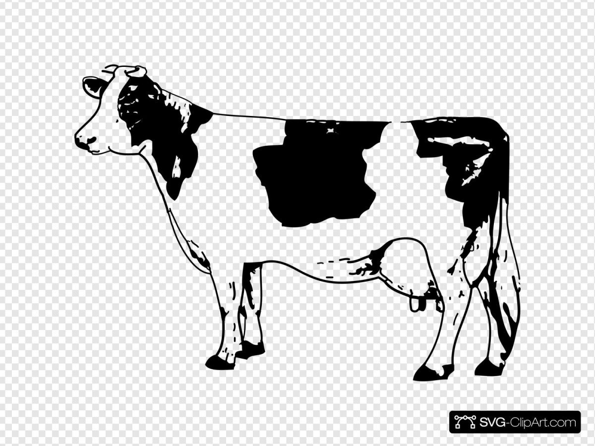 Контур корова для детей