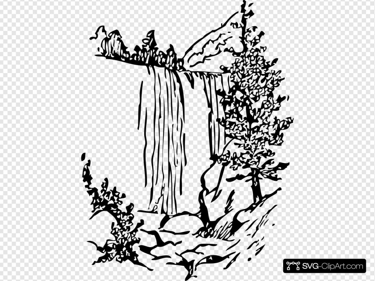 Природа Графика черно белая