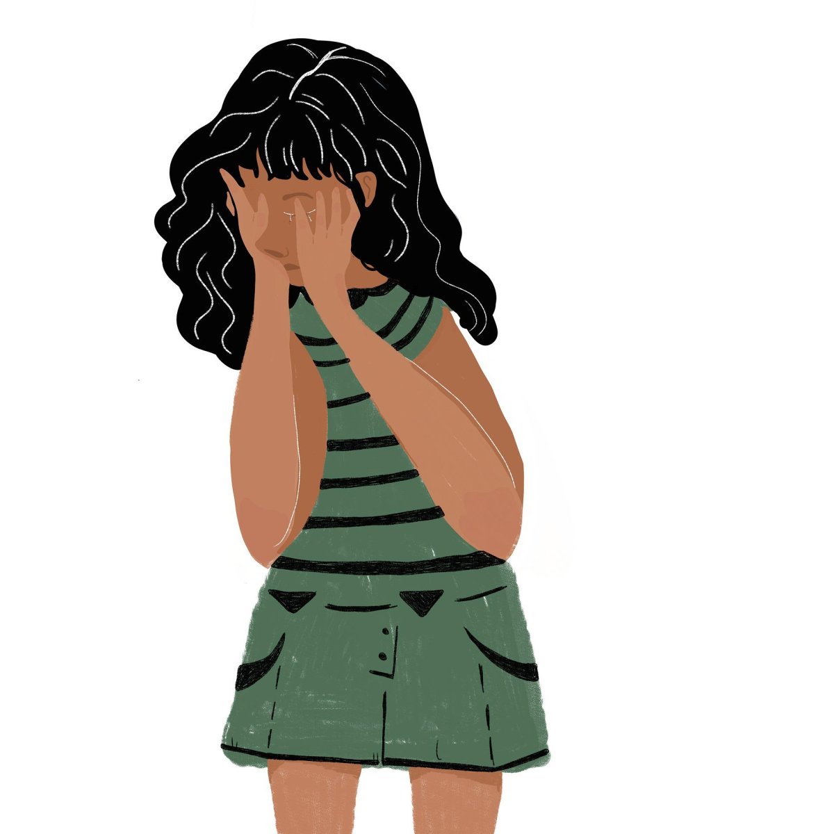 Девочка рыдает