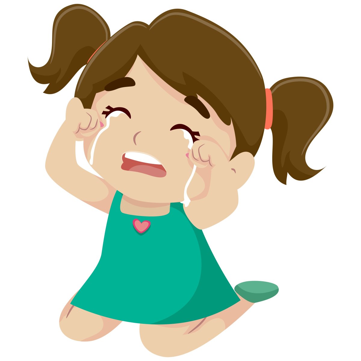 Плачущая девочка мультяшная