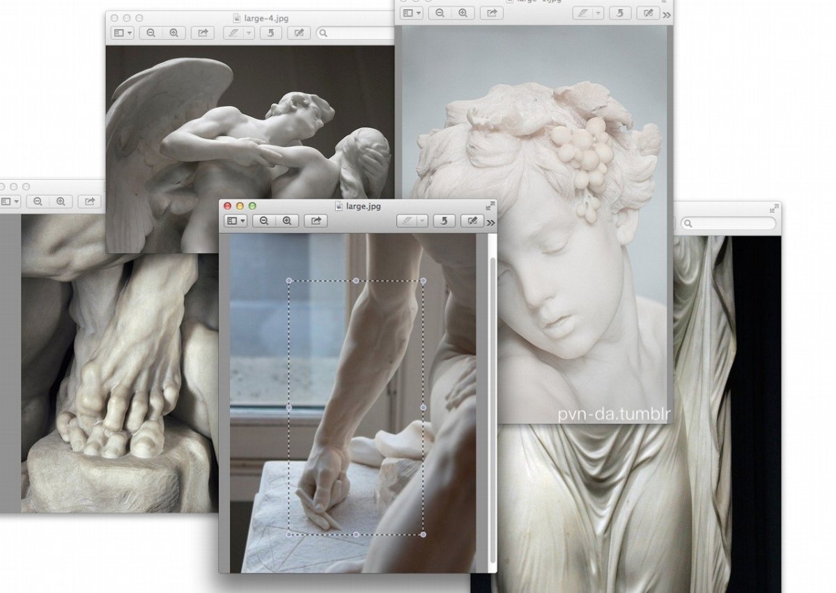 Коллаж со статуей