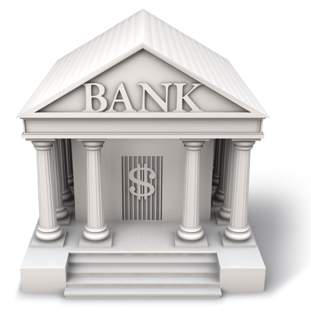 Здание банк для детей на прозрачном фоне