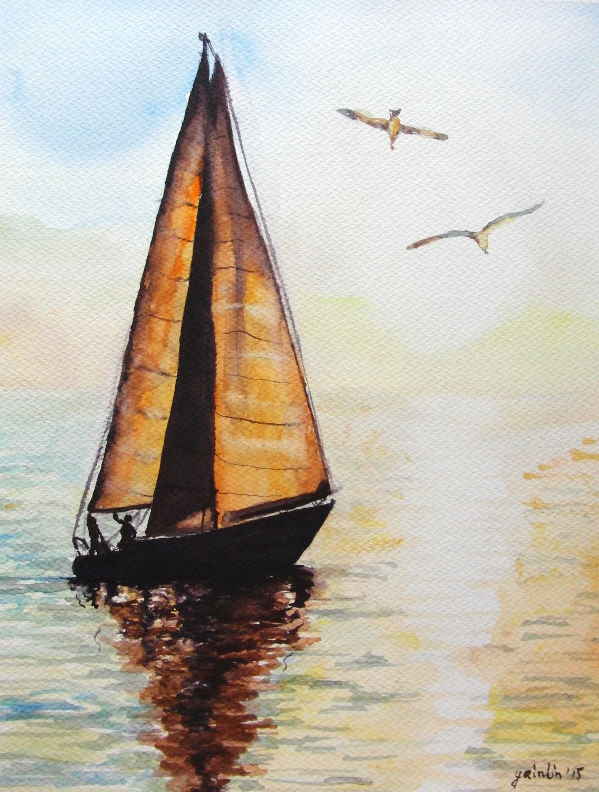 Яхта в море